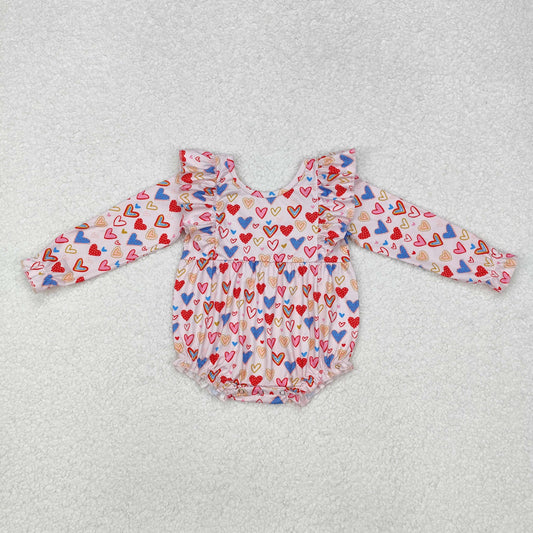 corlorful loving print Print Baby Romper