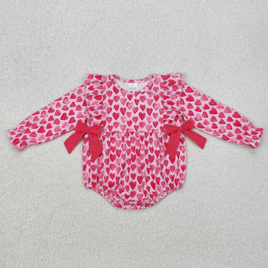 Pink loving valentine Print Baby Romper