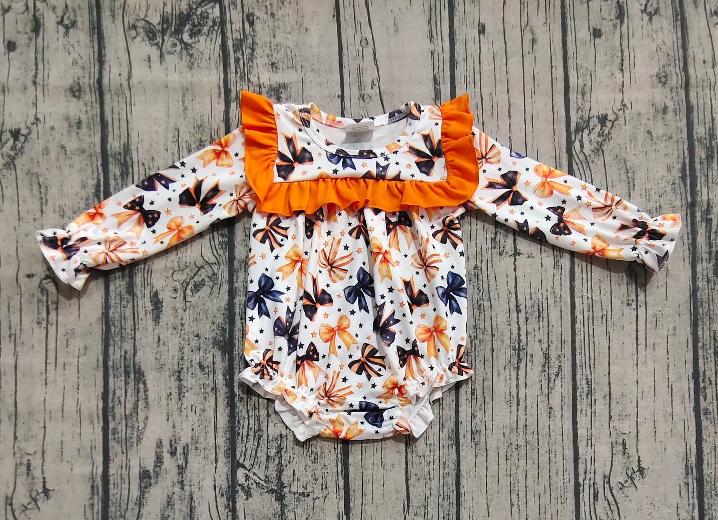 Pre- order colorful bows print romper LR2207