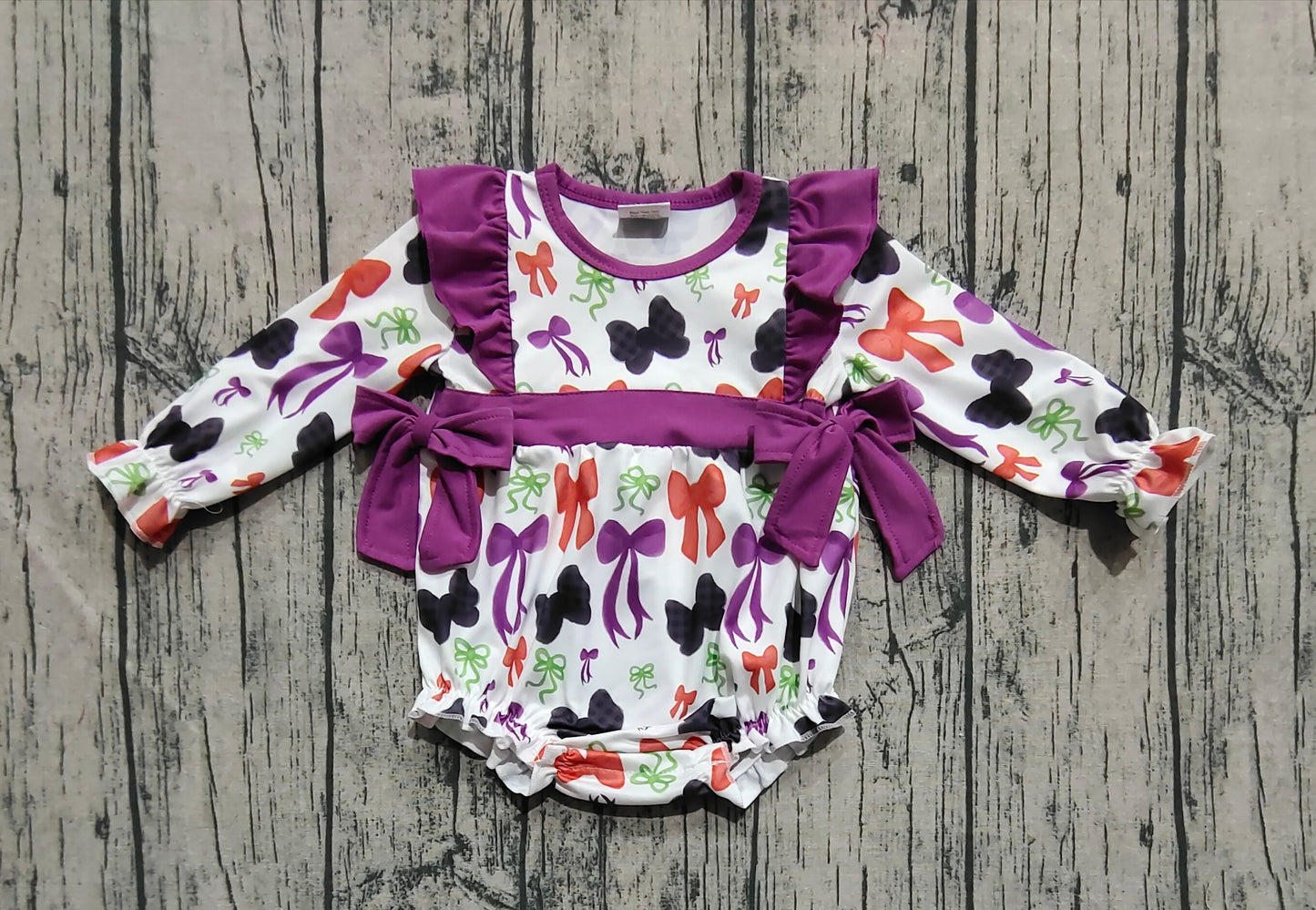 Pre- order bows print romper LR2285