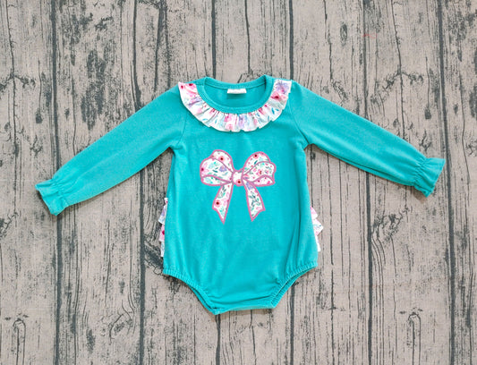 Pre-order Blue bow baby Romper BSSO1122