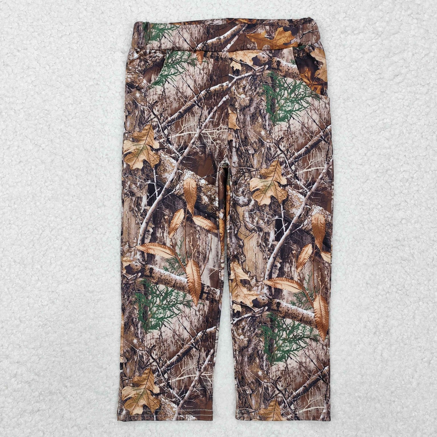 Camo dry branch leaves Print Pants