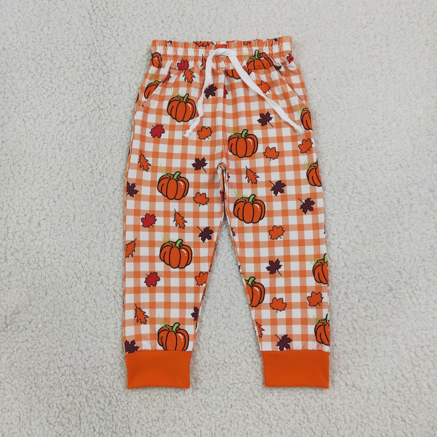 P1198 Fall Pumpkin Print Boys Pants