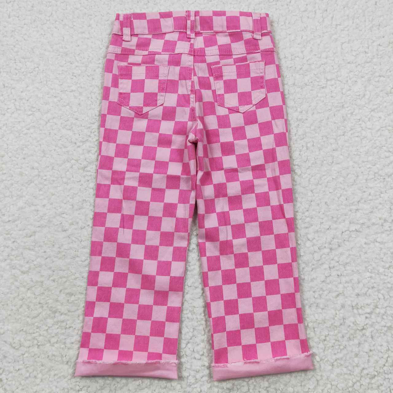 Pink Plaid Leggings Pants Jean