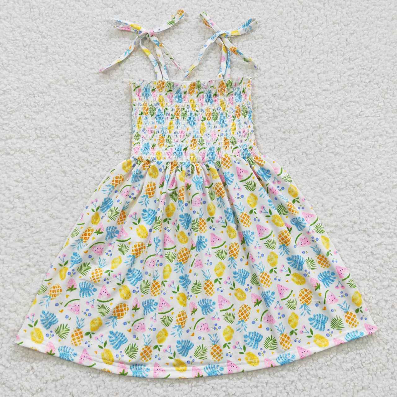 Pineapple Sleeveless Girls Dress