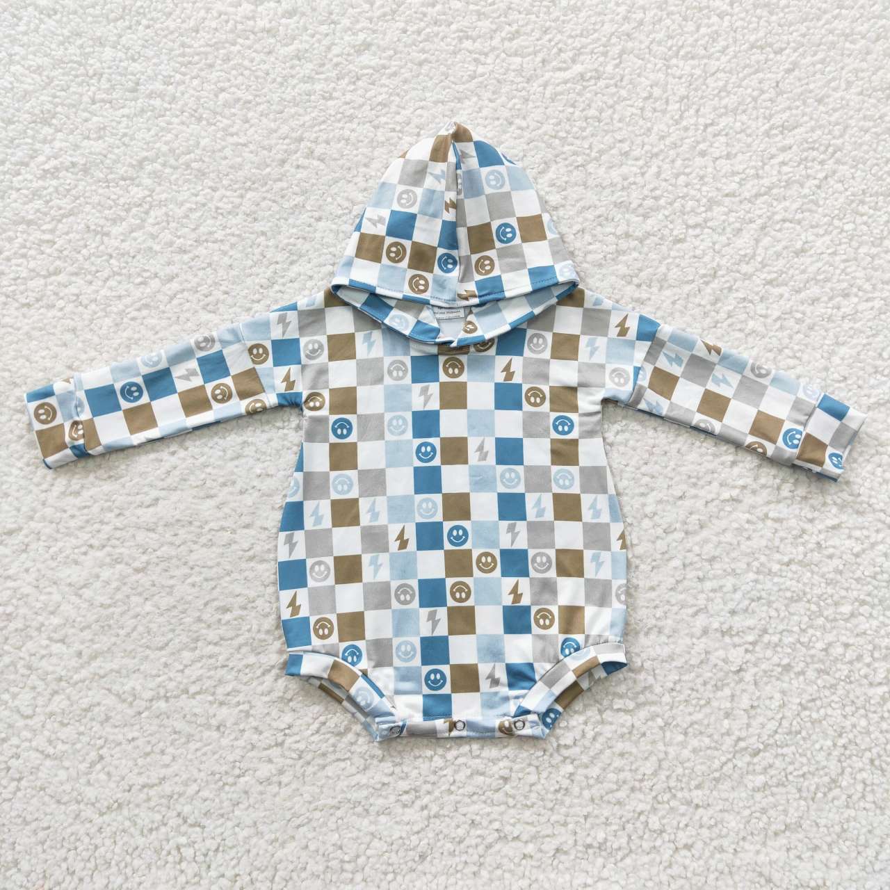 Blue Smile long sleeves romper