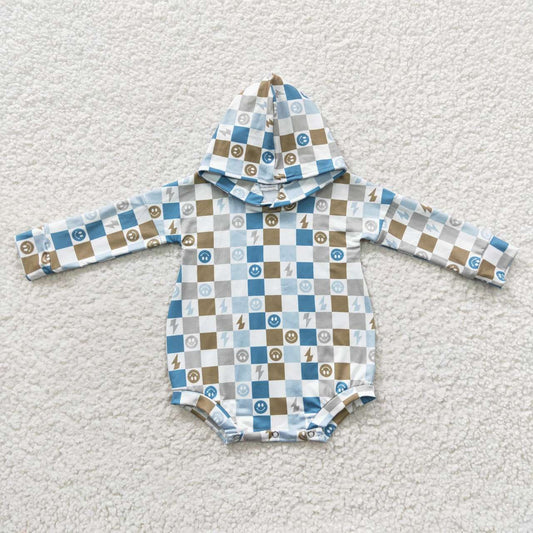 Blue Smile long sleeves romper