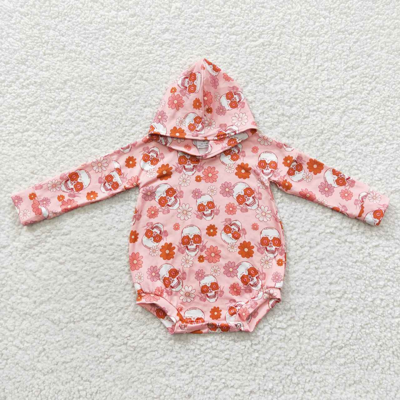 Orange Flowers Cartoon long sleeves romper