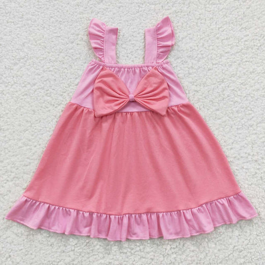 Pink With Bow Girls Dress