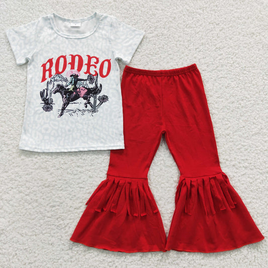 Western Cowboys Red Pants Girl Outfits