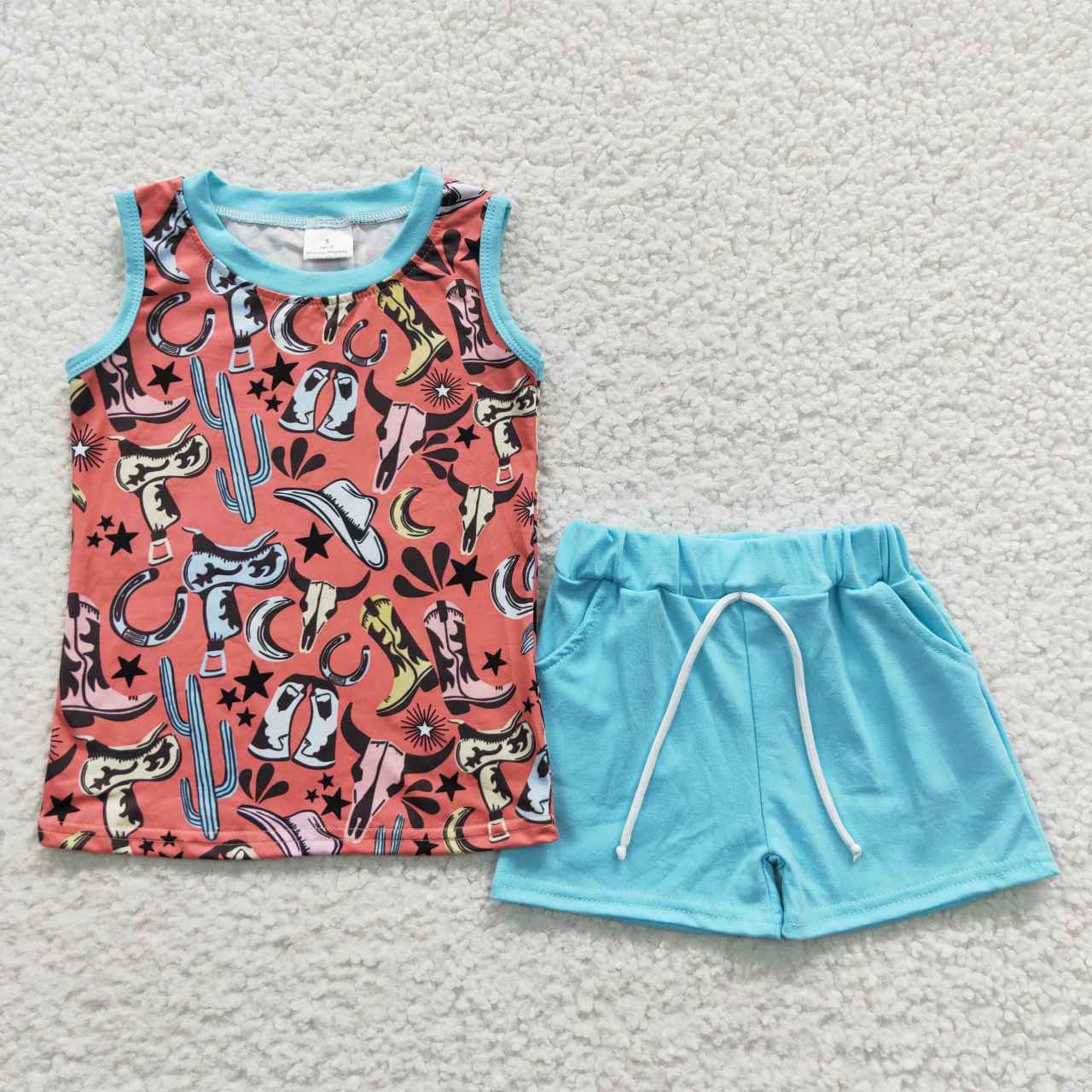 Western Cow Summer Boy Set