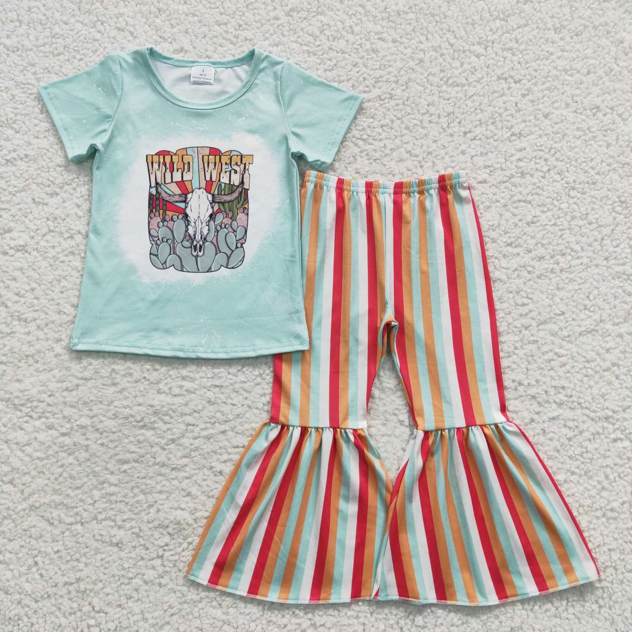 Western Wild Bell Pants Girls Set