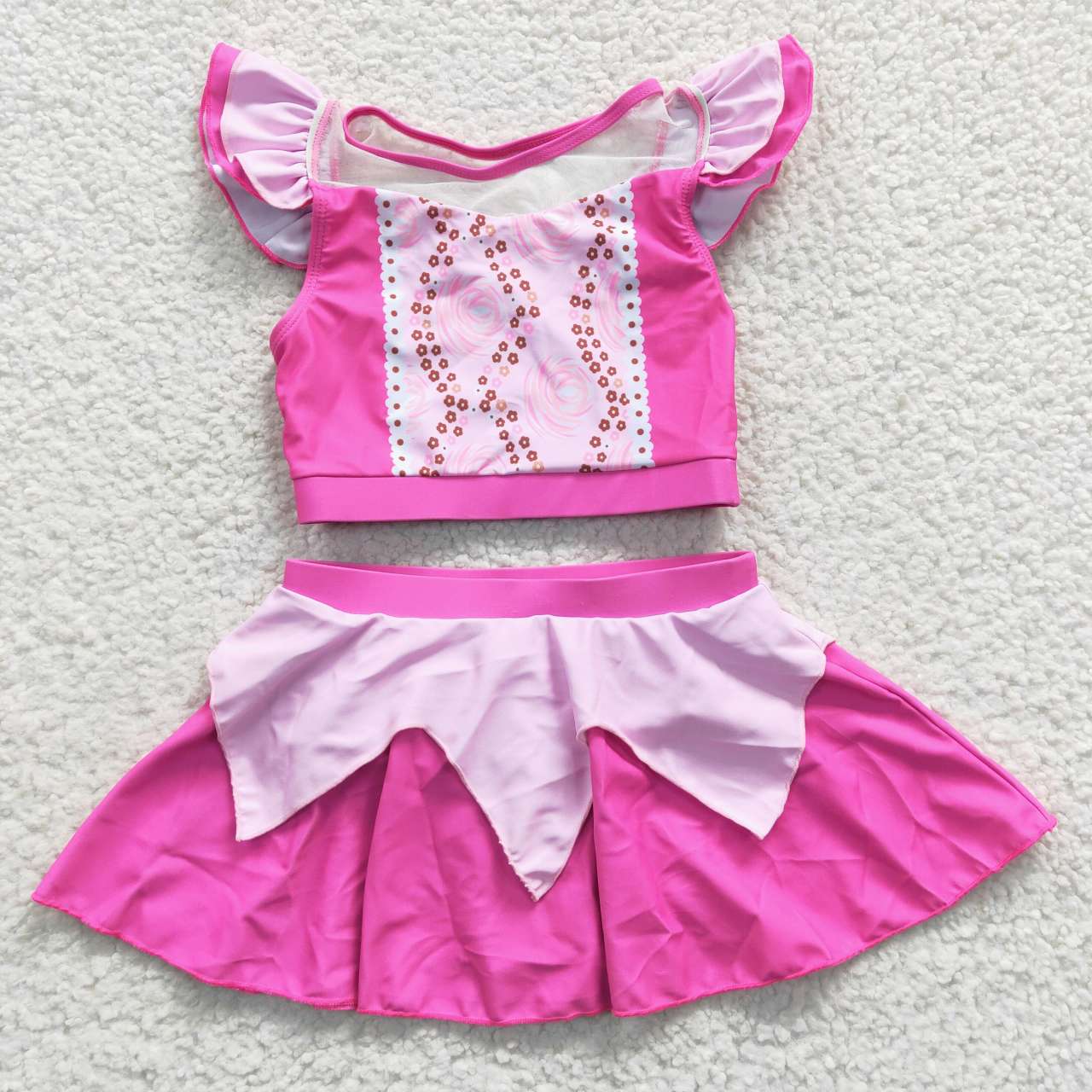 Pink 2pc girls summer Swimsuit