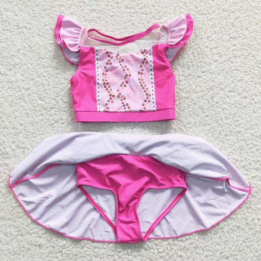 Pink 2pc girls summer Swimsuit