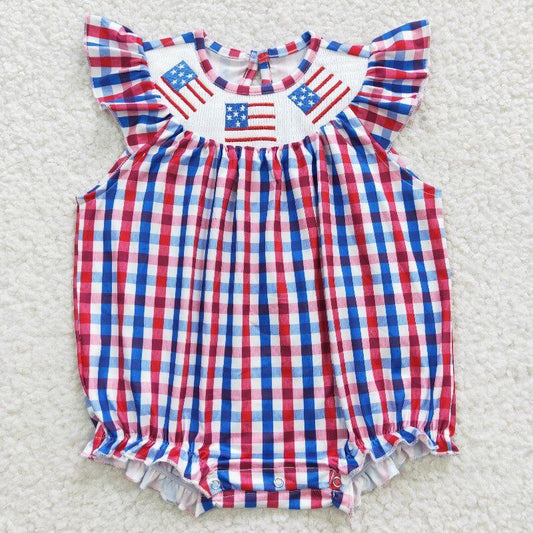 July Of 4th Smock Baby Romper