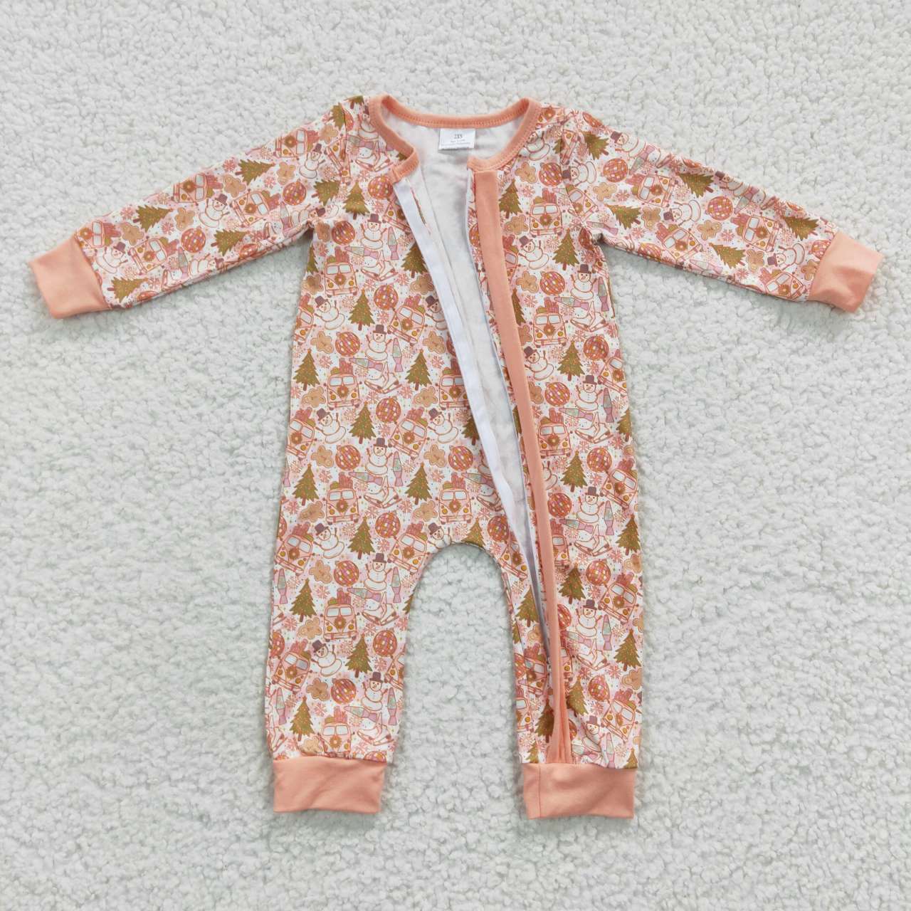 Christmas Baby Romper With zipper