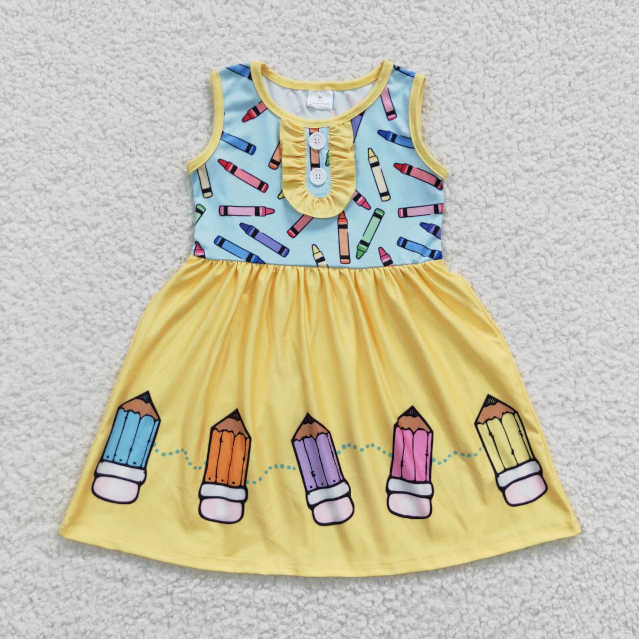 Back to School Sleeveless Girls Dress