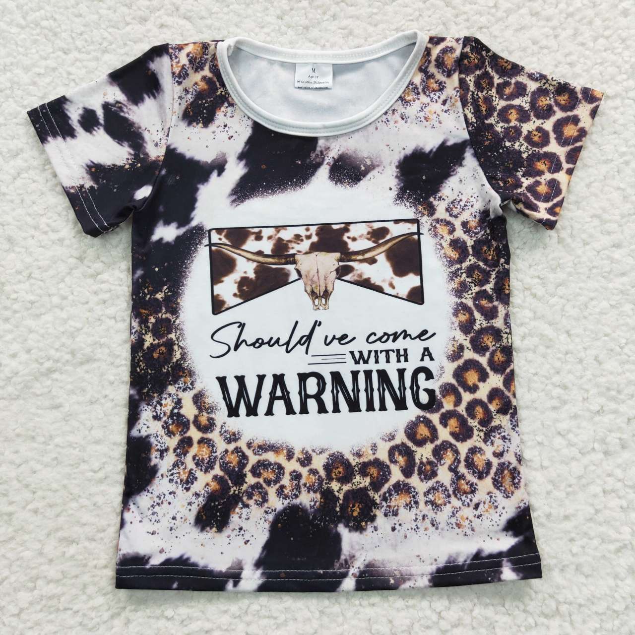 Black Leopard Short Shirt