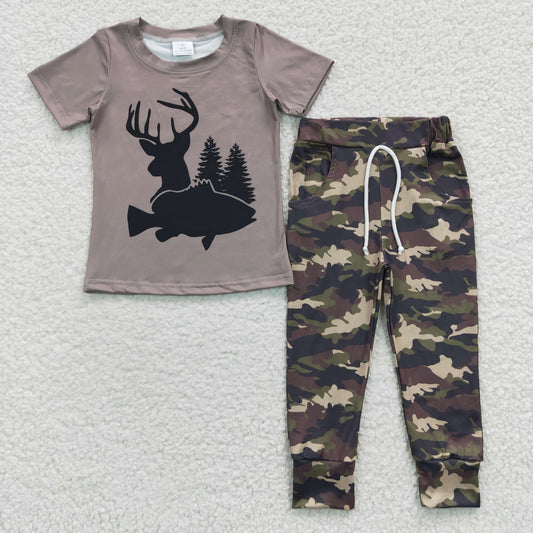 Christmas Deer Camo boy set