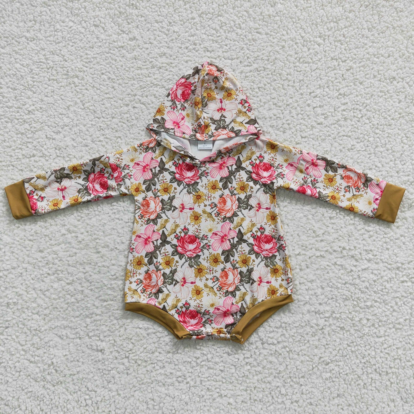 Flowers long sleeves romper