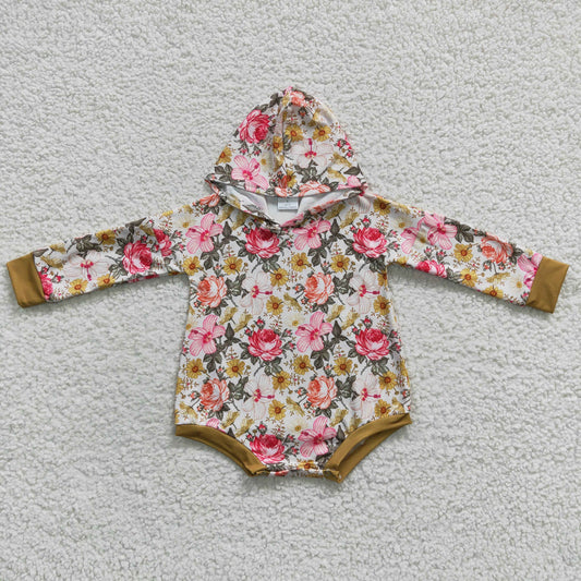Flowers long sleeves romper
