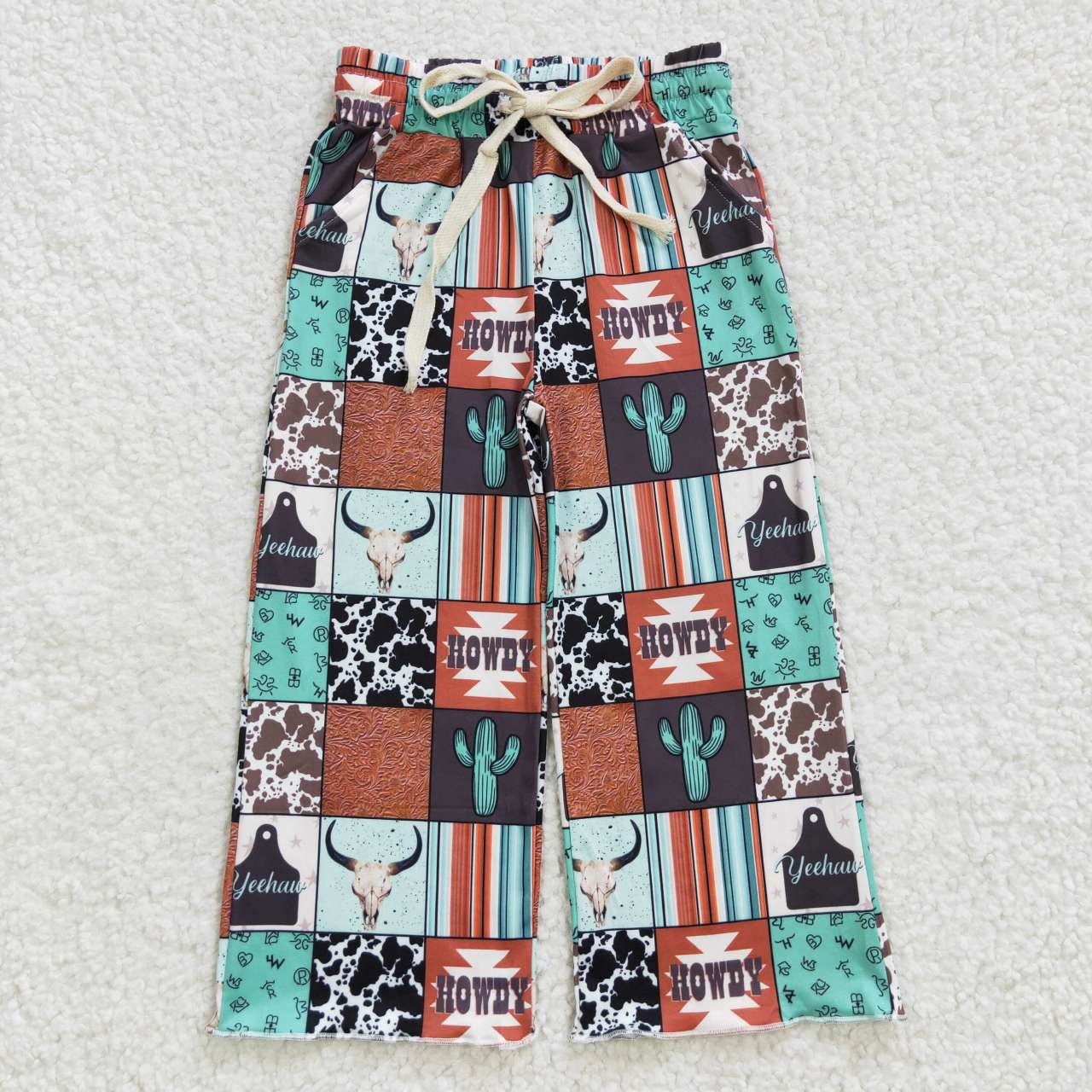 Western Cow Cactus Pants