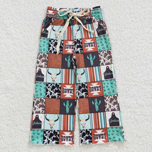 Western Cow Cactus Pants
