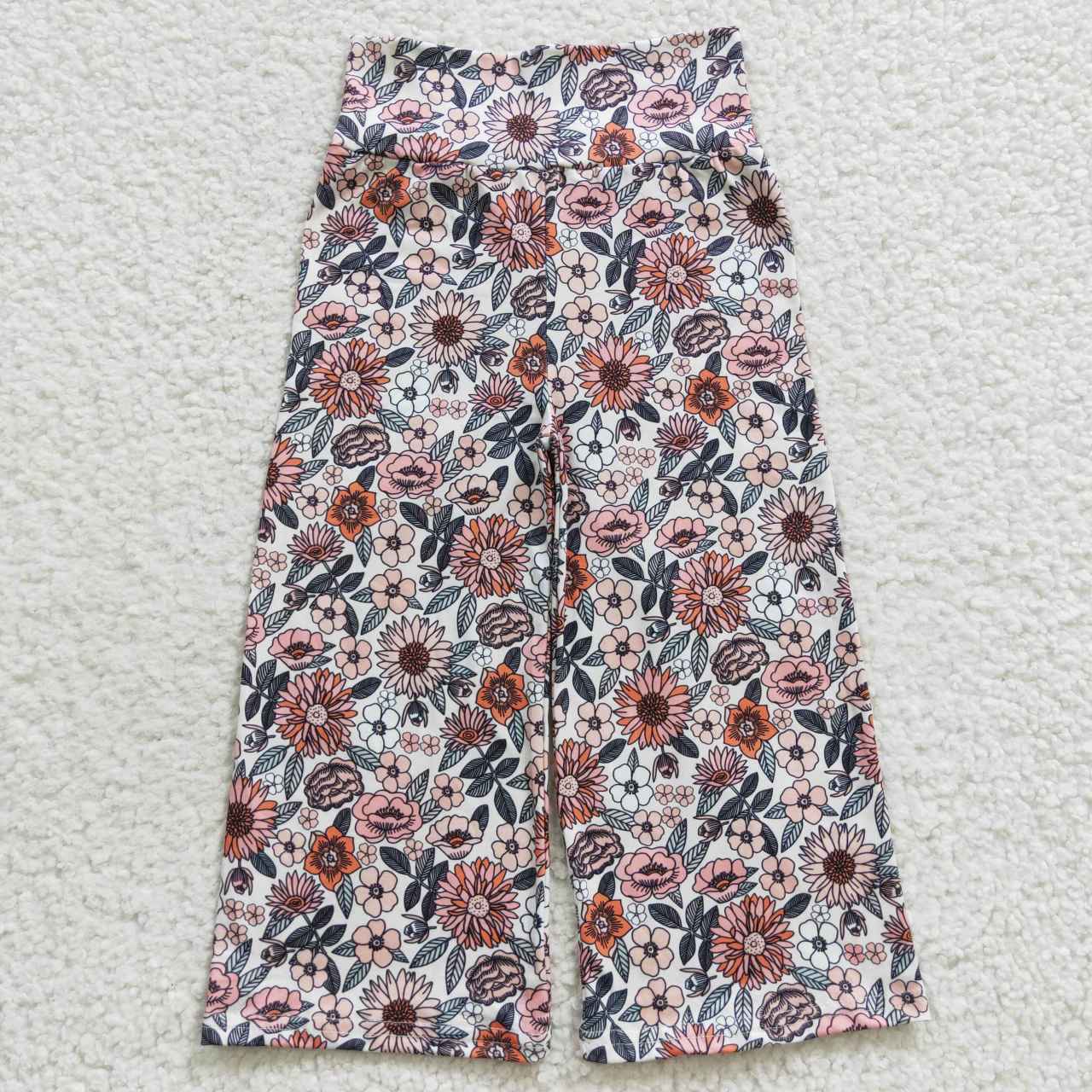 flower Straight leg pants