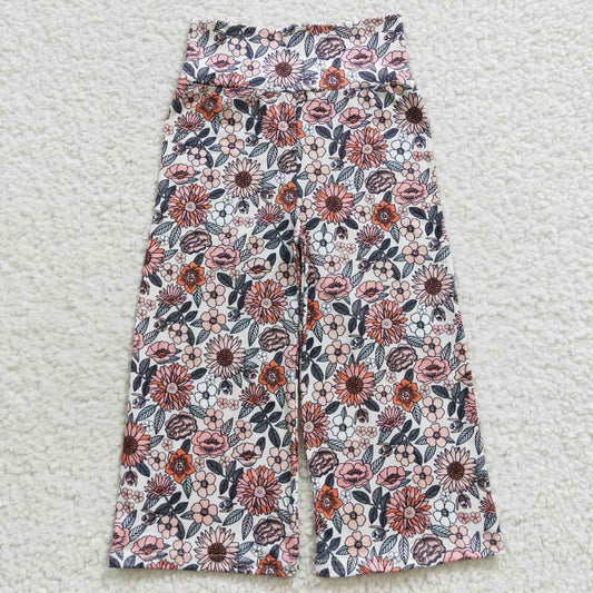 flower Straight leg pants