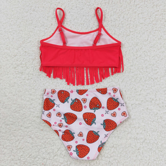 Strawberry 2pc Girls Summer Swimsuit