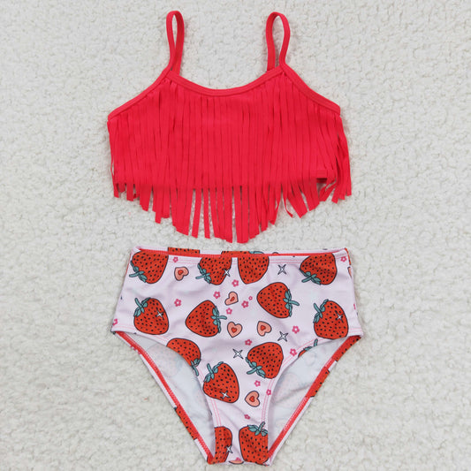 Strawberry 2pc Girls Summer Swimsuit