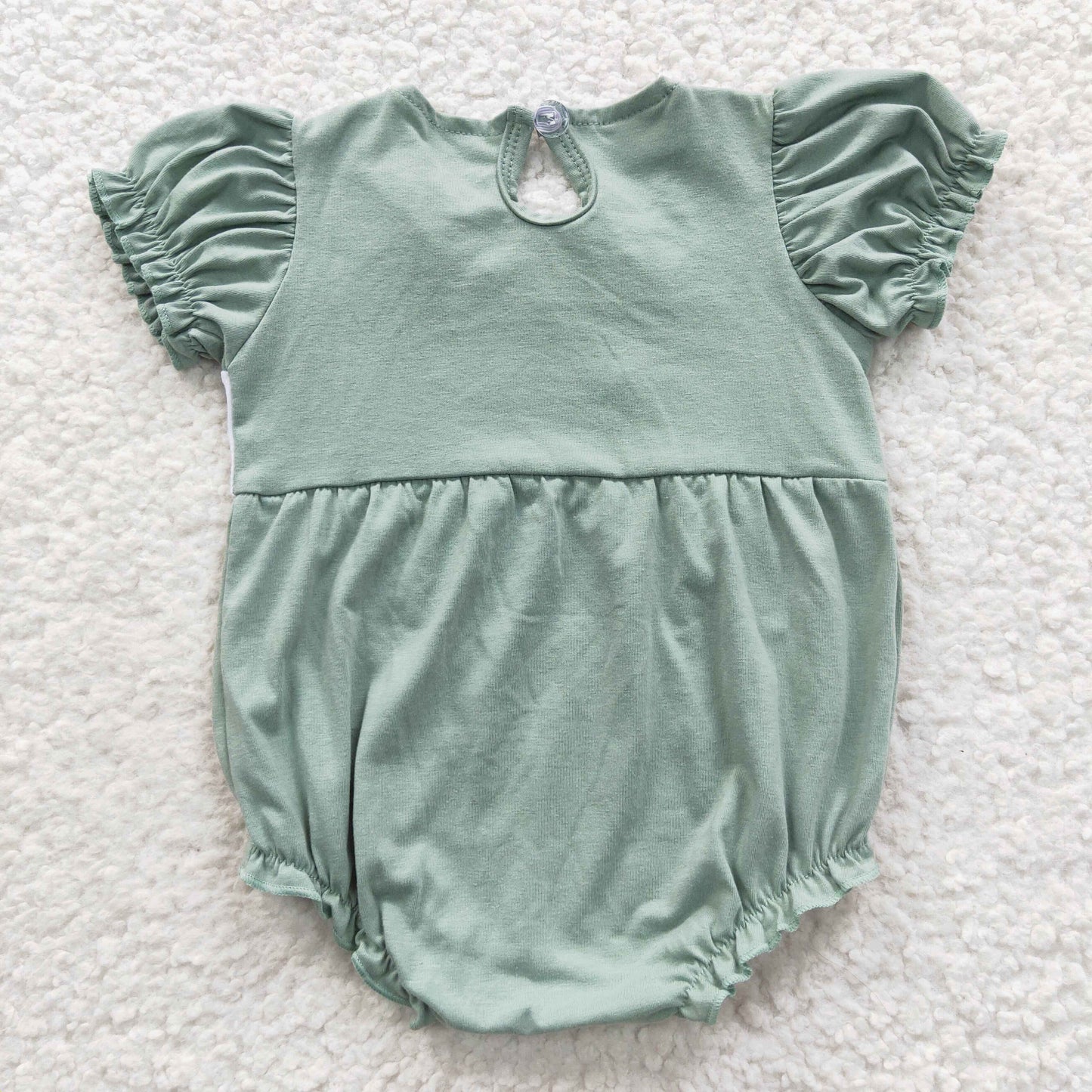 Cow Embroidery Baby Girls Romper