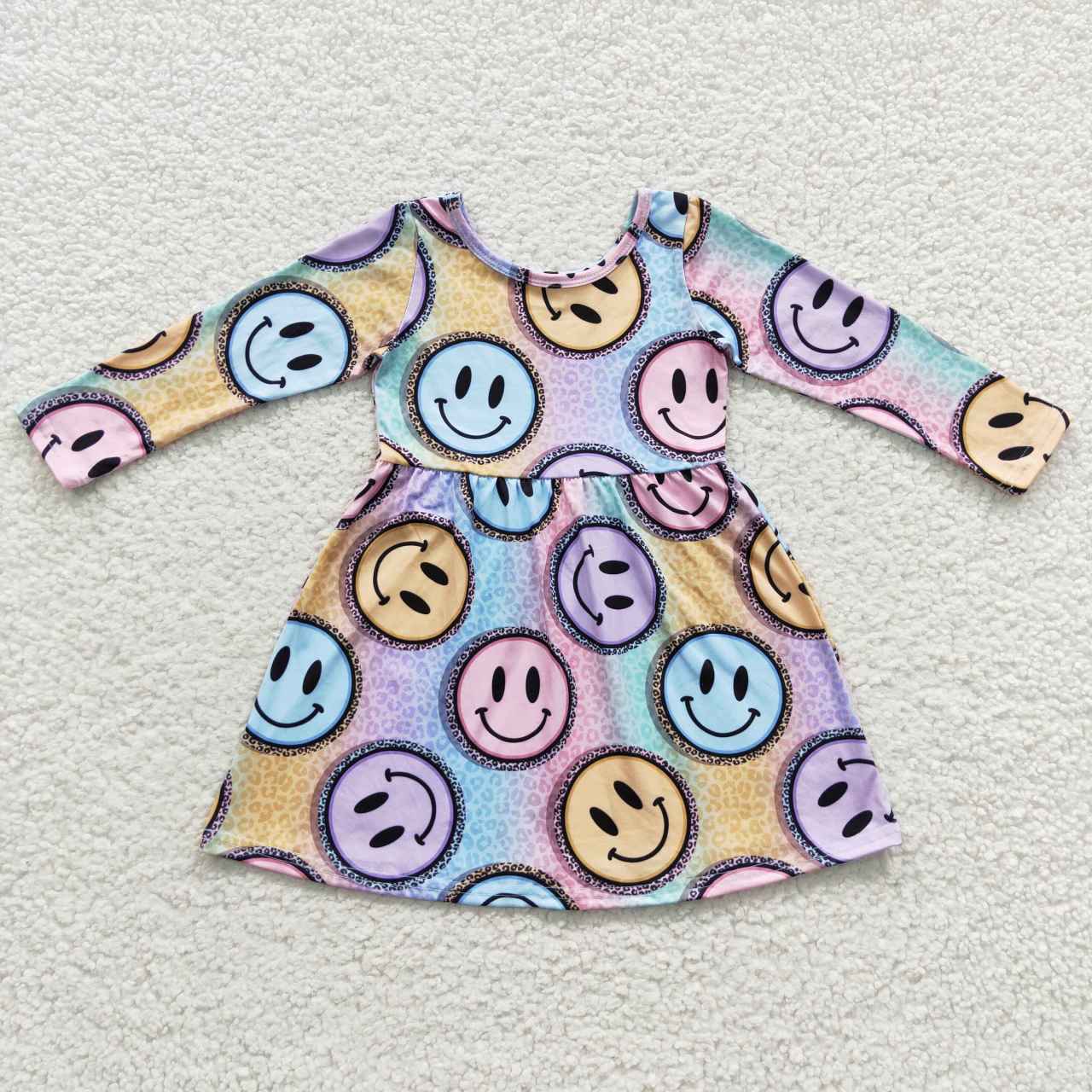 Colorful Smile Long Sleeves Dress