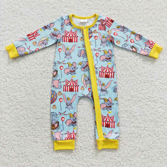 Elephant Baby Romper With zipper