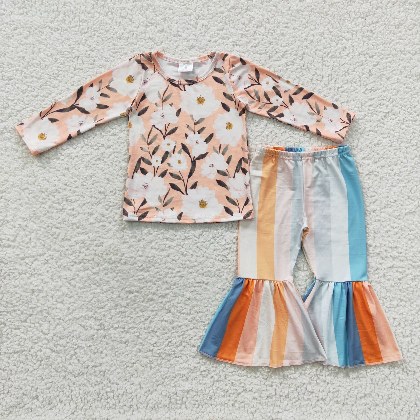 Flowers Stripe girl outfits