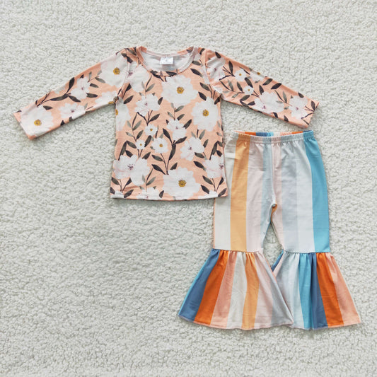 Flowers Stripe girl outfits
