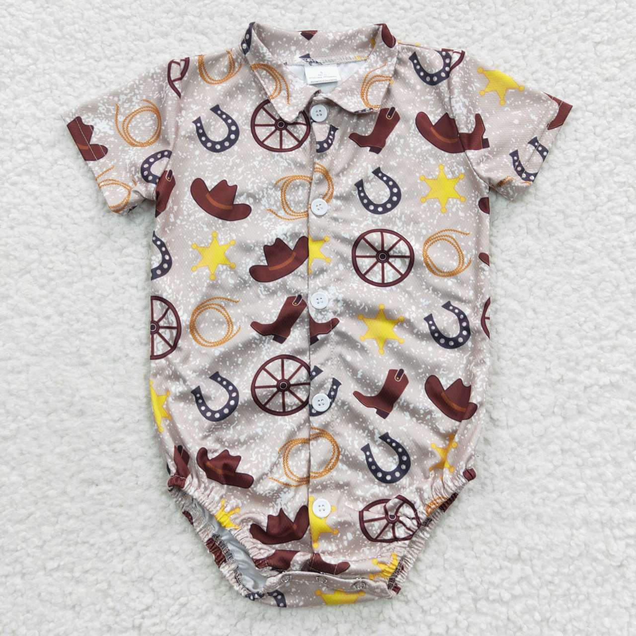 Western Cowboy Boy romper