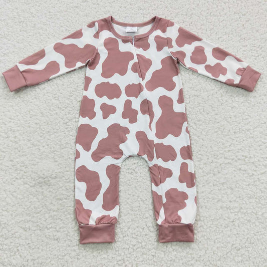 Brown Cartoon Baby long Romper