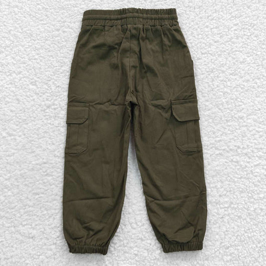 Dark Green Cargo Leggings Pants