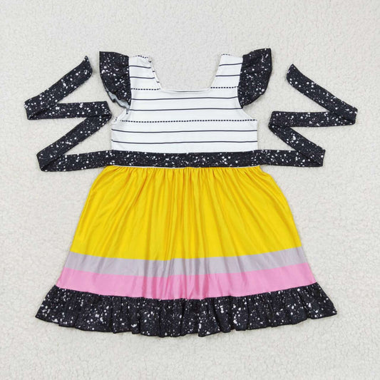 Back To School Stripe Short Sleeves Dress