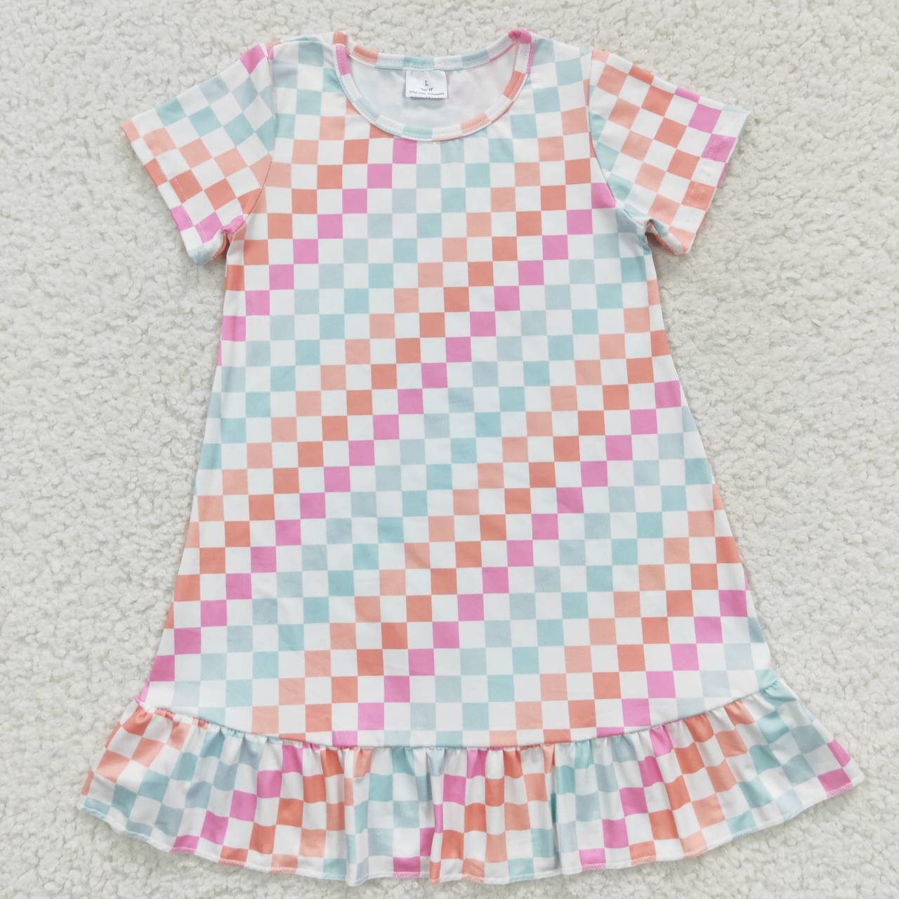 Colorful Plaid Girls Dress