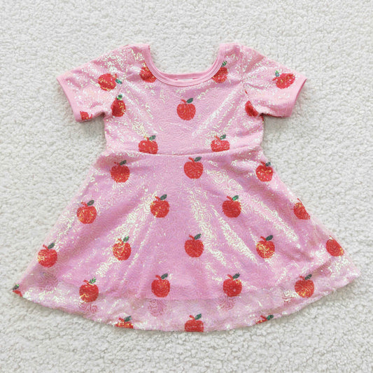 Pink Apple Short Girls Dress