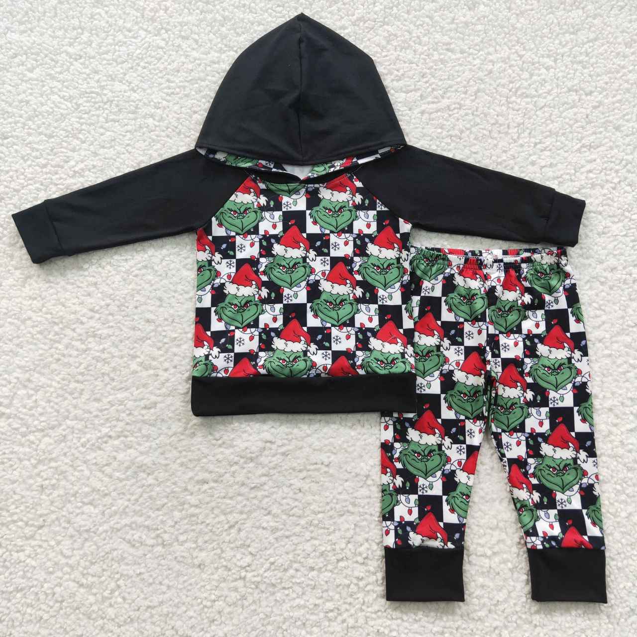 Christmas Green Cartoon Jogger Outfit
