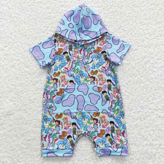 Green Cartoon Dinosaur Romper