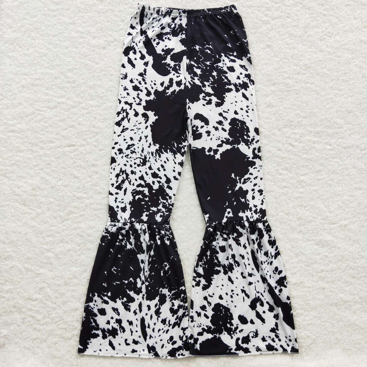 Leopard Bell-bottom Pmilk silk Pants