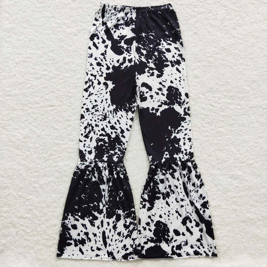 Leopard Bell-bottom Pmilk silk Pants