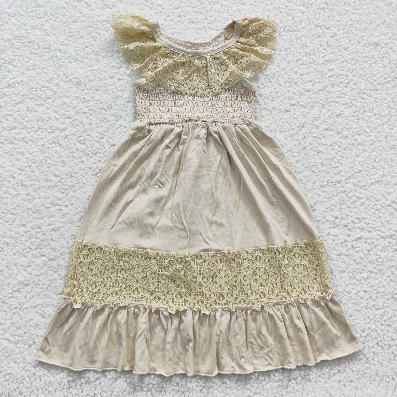 Khaki Smock Dress