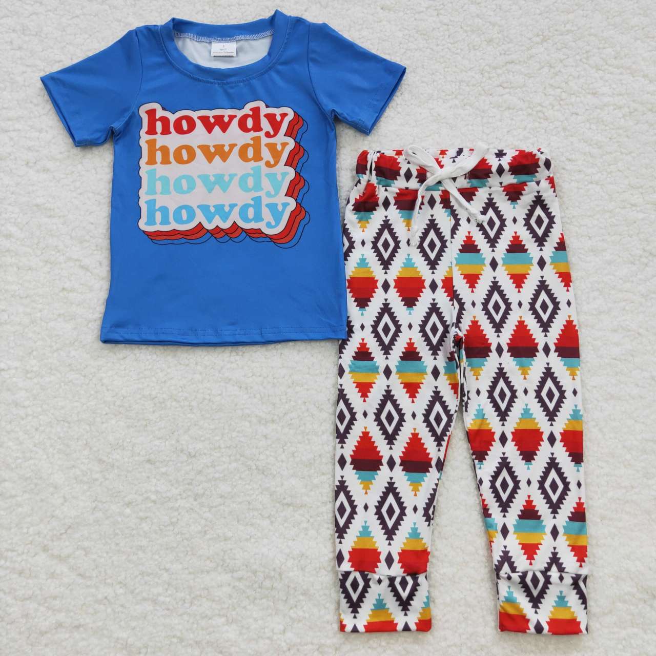 Western Cowboy Short Sleeve Boy Set