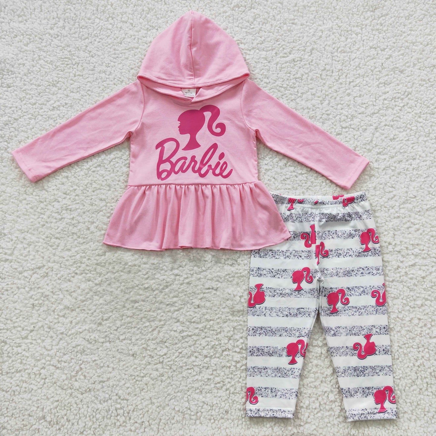 Fall Set Pink Cartoon Pant Girls Set