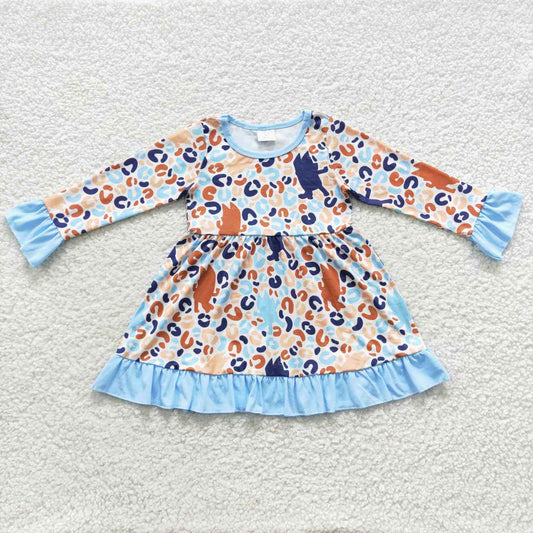 Leopard Pattern Long Sleeves Dress